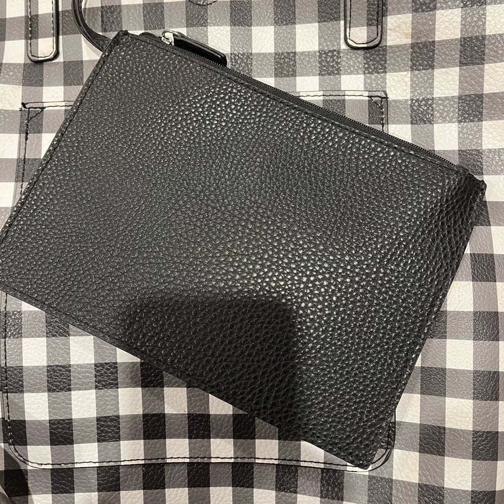 White black purse